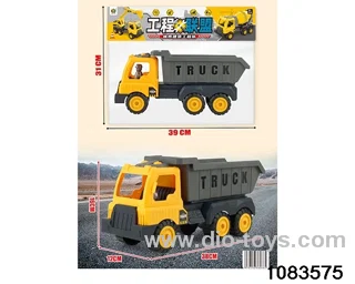 Skidding construction vehicle in PP bag with header