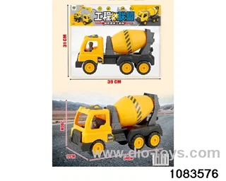 Skidding construction vehicle in PP bag with header