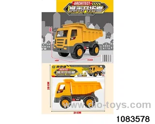 Skidding construction vehicle in PP bag with header