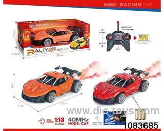 40MHz 1:18 5ch RC car with light (Electricity not included) in window box