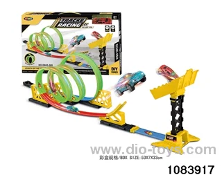 25PCS Speed Luminous Track Racer with light in color box