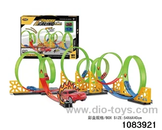 45PCS Speed Boomerang Track Car in color box