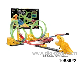 30PCS Pull back Glow-in-the-Dark Railcar in color box