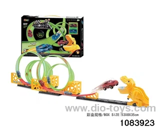 30PCS Pull back Glow-in-the-Dark Railcar in color box