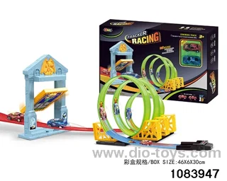 19PCS Pull back Glow-in-the-Dark Railcar in color box