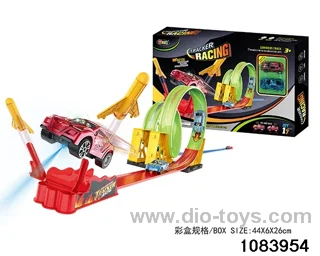 Glow-in-the-dark Alloy pull back Railcar in color box