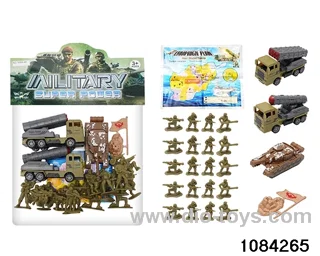 Pull Back Military Car Set in PP bag with header