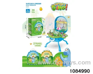 3-in-1 Dinosaur Scene Trolley Case in color box