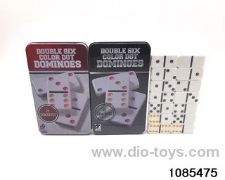dominoes in color box