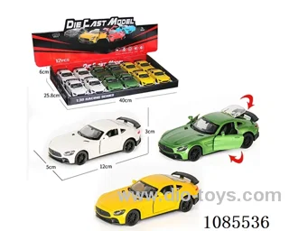 1：36 Alloy Model 3 Open Door Pull-back Sports car 3 color mix