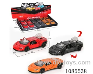 1：36 Alloy Model 3 Open Door Pull-back Sports car 3 color mix