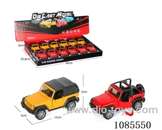 1：36 alloy model open door pull-back off-road vehicle two mixed