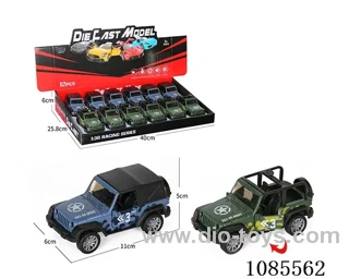1：36 alloy model open door pull-back military off-road vehicle two mixed