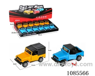 1：36 alloy model open door pull-back off-road vehicle two mixed