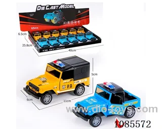 1：36 alloy car model open door pull back off-road police car two mixed