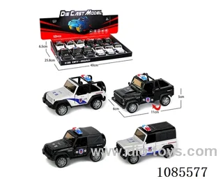 1：36 alloy car model open door pull back off-road public security special police four mixed (light and music)