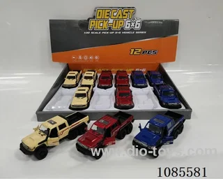 1:32 Alloy 3 Open door six-drive Toyota Pickup Pull-back Model (Sound & Light)