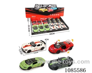 1：36 Alloy Model 3 Open Door Pull-back Sports car 2 4-color mixed