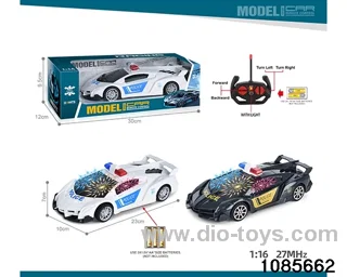 27mhz 1:16 4ch RC car with 3D light(electricity not included) in window box