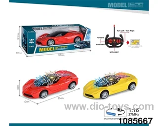 27mhz 1:16 4ch RC car with 3D light(electricity package) in window box