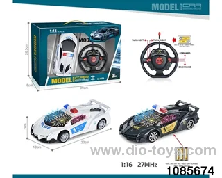 27mhz 1:16 4ch RC car with 3D light(electricity not included) in window box