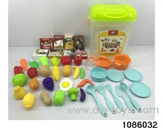 Kitchen play set (46 pcs) in Plastic box