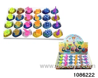 Coloured swelling corals in 24pcs display box