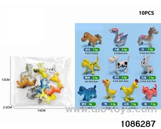 10pcs Animal Set in opp bag