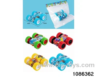 Bouncing double sided car in opp bag