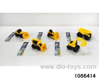 Skidding construction vehicle in opp bag