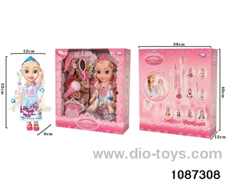 14 inch doll set W L/M in window box