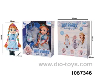 14 inch doll set W L/M in window box