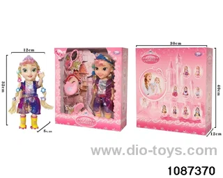 14 inch doll set W L/M in window box