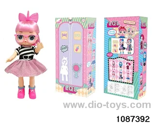14 inch doll set with music in window box