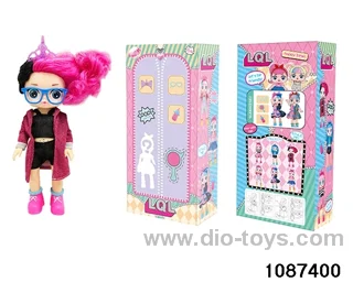 14 inch doll set with music in window box