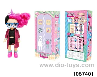 14 inch doll set W L/M in window box
