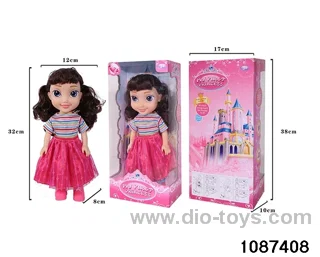 14 inch doll set with music in window box