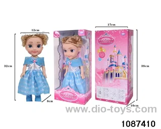 14 inch doll set with music in window box