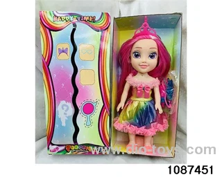 14 inch doll set with music in window box