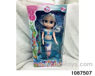 14 inch doll set with music in window box