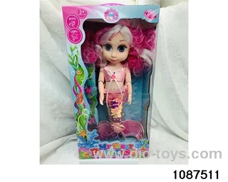 14 inch doll set with music in window box