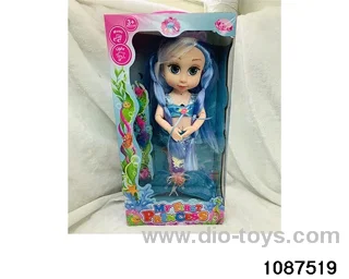 14 inch doll set with music in window box