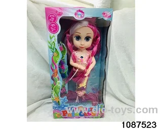 14 inch doll set with music in window box