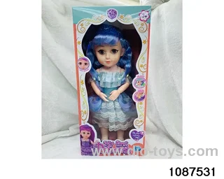 14 inch doll set with music in window box