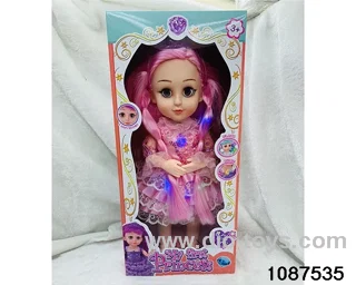 14 inch doll set with music in window box