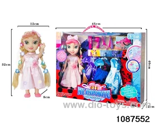 14 inch doll set W L/M in window box