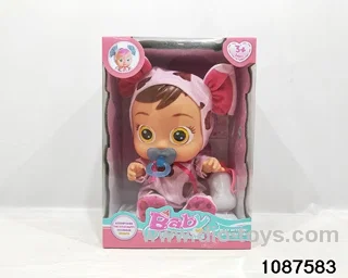 Dolls with four barrels in window box