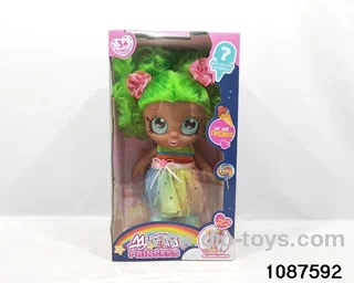 Dolls with four barrels in window box