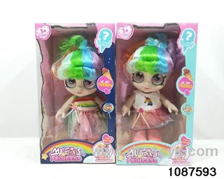 Dolls with four barrels in window box