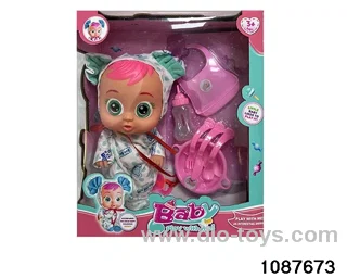 Doll set with four voices in window box